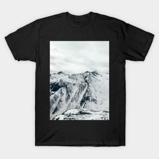 Mountains of Switzerland - White Alps on Overcast Winter Day T-Shirt